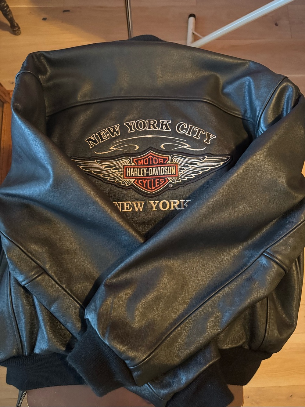 Harley-Davidson Black Bomber Jacket with Embroidered Logo